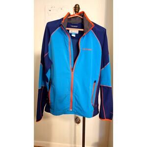 Columbia Sportswear Men's Size L Full Zip Jacket Omni-Shield Blue Orange Navy